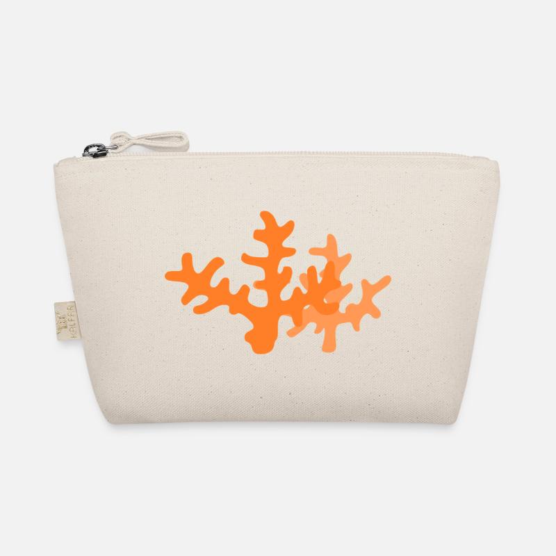 Orange Coral Reef Abstract Organic Pouch