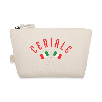 Ceriale Italian Flags Crossed Emblem - Organic Pouch - nature - Front