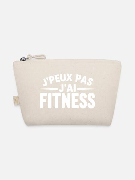 cadeau sport pour homme j'peux pas j'ai fitness - Trousse biologique - nature - Devant