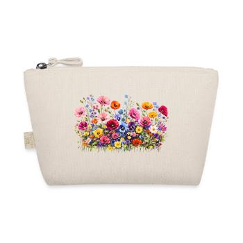 Wildblumen Wiese mit natürliche Aquarellblüten - Bio-Täschchen - Natur - Vorne