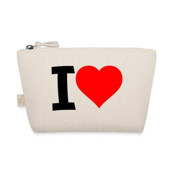 Red Heart - Clear Love Look - Organic Pouch - nature - Front