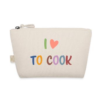 I Love To Cook Colorful Letters Cute Foodie - Organic Pouch - nature - Front