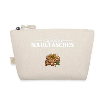 Powered by Maultaschen – Schwabe Geschenk - Bio-Täschchen - Natur - Vorne