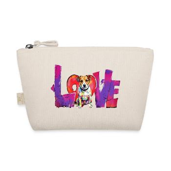 Love Dog Jack Russell Terrier Graffiti Design - Bio-Täschchen - Natur - Vorne