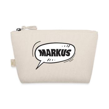 Markus speech bubble cartoon name - Organic Pouch - nature - Front