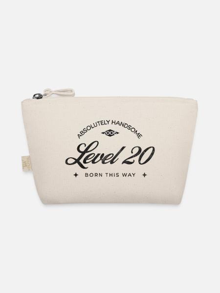 Vintage Born This Way – Level 20 - Bio-Täschchen - Natur - Vorne