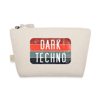 Dark Techno Retro Logo Tee - Organic Pouch - nature - Front