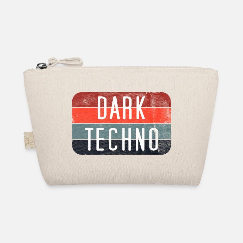 Dunkles Techno-Retro-Logo T-Shirt Bio-Täschchen