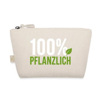 100% Pflanzlich - Vegan Geschenkidee - Bio-Täschchen - Natur - Vorne