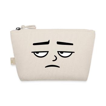 Grumpy sad disappointed face funny - Organic Pouch - nature - Front