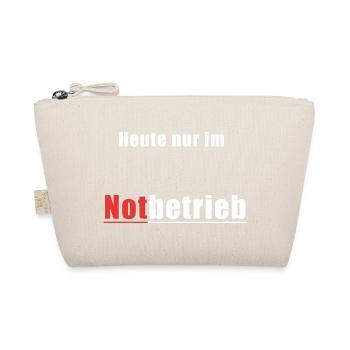 Notbetrieb Shirt - lustiger Alltag Spruch - Bio-Täschchen - Natur - Vorne