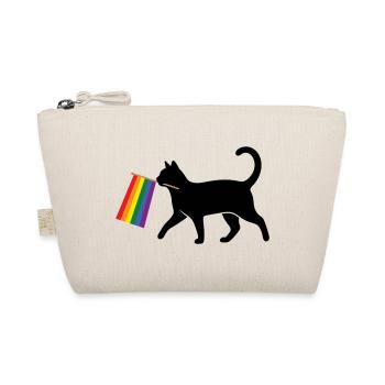 Pride Month LGBT -  Ally Cat - Organic Pouch - nature - Front