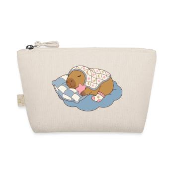 Dreamy Capybara on a  Cloud Blanket - Babywear Art - Organic Pouch - nature - Front