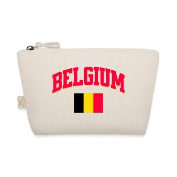 Belgium Football Lover Retro Sports Design - Bio-Täschchen - Natur - Vorne