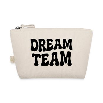 Retro Seventies Dream Team Typografie - Bio-Täschchen - Natur - Vorne