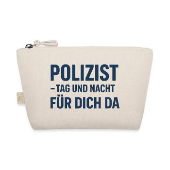 Polizist Tag und Nacht Design - Bio-Täschchen - Natur - Vorne