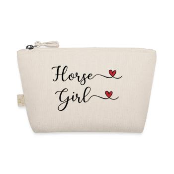 Horse Girl Heart - Organic Pouch - nature - Front