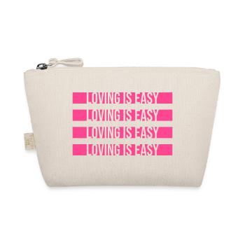 Loving Is Easy Inspirierend Romantisch Spruch Logo - Bio-Täschchen - Natur - Vorne