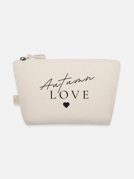Autumn Love | Minimalistisches Herbst Design - Bio-Täschchen - Natur