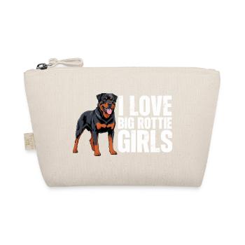 Ich liebe Big Rottie Girls Rottweiler Rottie - Bio-Täschchen - Natur - Vorne