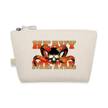 Heavy Metal Schädel mit Hörnern - Bio-Täschchen - Natur - Vorne