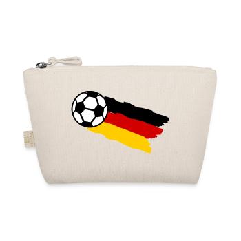Deutschland Fußball Flaggenkunst - Bio-Täschchen - Natur - Vorne