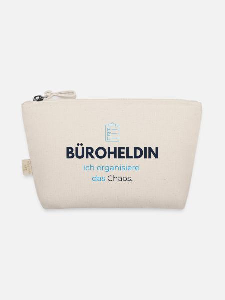 Büroheldin Ich organisiere das Chaos - Bio-Täschchen - Natur
