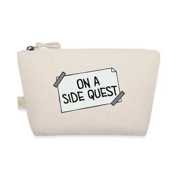 On A Side Quest Gaming Adventure Spruch Logo Text - Bio-Täschchen - Natur - Vorne