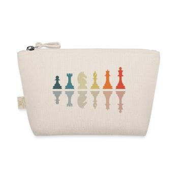 Retro Schach Grafik Schachfiguren Schachspieler - Bio-Täschchen - Natur - Vorne