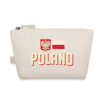 Polen Emblem Retro Flagge - Bio-Täschchen - Natur - Vorne