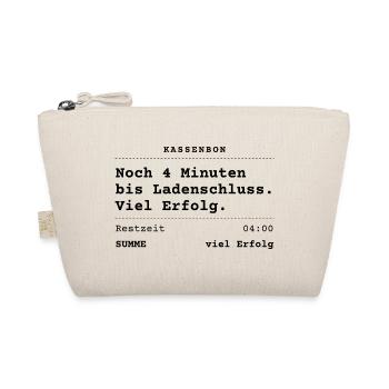 Noch 4 Minuten bis Ladenschluss - Kassenbon - Bio-Täschchen - Natur - Vorne