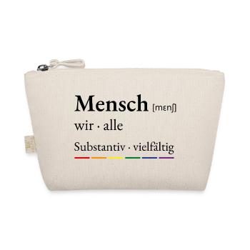 Mensch – wir alle | LGBTQ+ Pride - Bio-Täschchen - Natur - Vorne