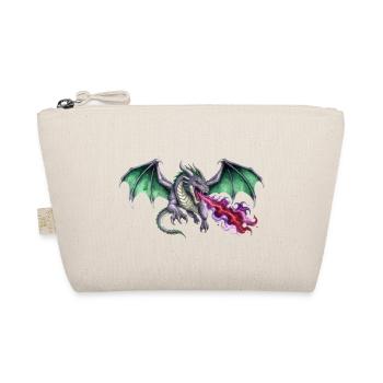 Krimson Flammen Werfender Smaragd Drachen - Bio-Täschchen - Natur - Vorne