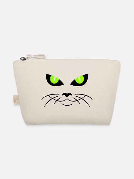 cat face - katzengesicht - Bio-Täschchen - Natur - Vorne
