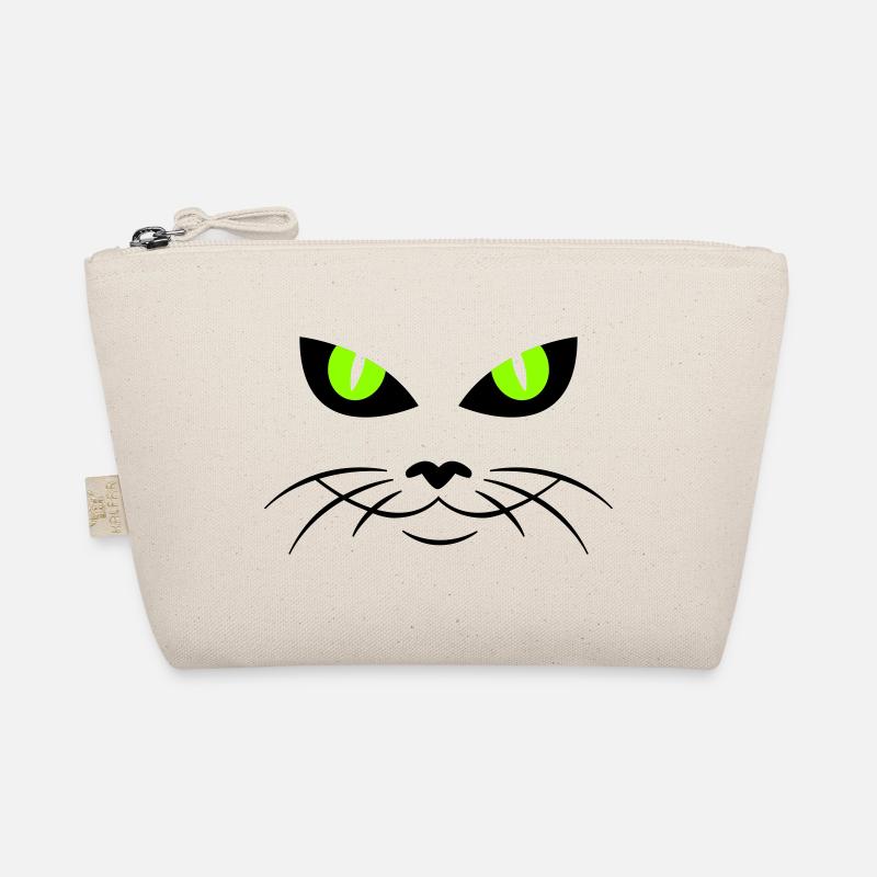cat face - katzengesicht - Bio-Täschchen - Natur