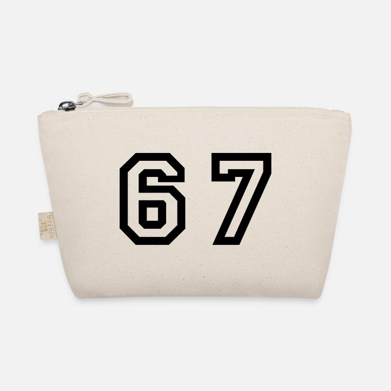 Number - 67 - Sixty Seven - Bio-Täschchen - Natur