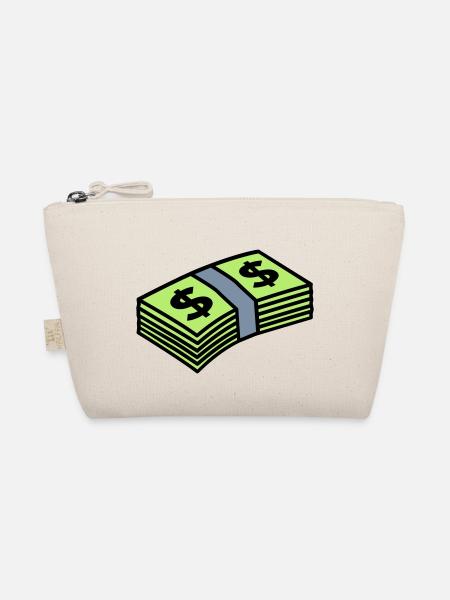 Money dollars 3 colors - Bio-Täschchen - Natur - Vorne