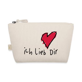 Liebeserklärung 'Ich lieb Dir' - Bio-Täschchen - Natur - Vorne
