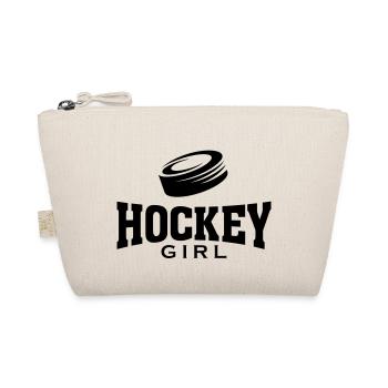HOCKEY GIRL MIT PUCK - Bio-Täschchen - Natur - Vorne