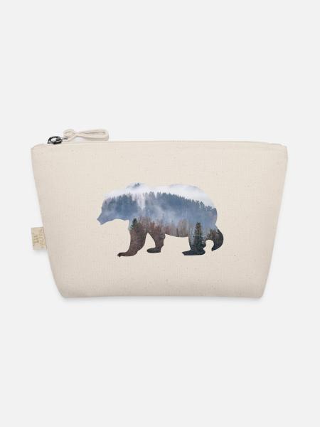 Bär mit Wald - Bio-Täschchen - Natur - Vorne
