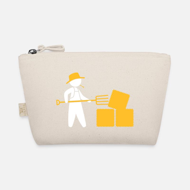 Farmer With Pitchfork And Hay Organic Pouch