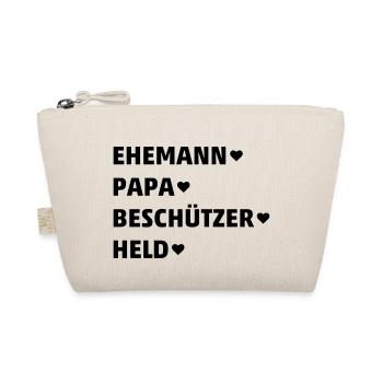 Ehemann, Papa Vater, Vati, Beschützer, Held (dh) - Bio-Täschchen - Natur - Vorne