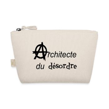 t-shirt anarchy architect of the mess tote bag - Organic Pouch - nature - Front