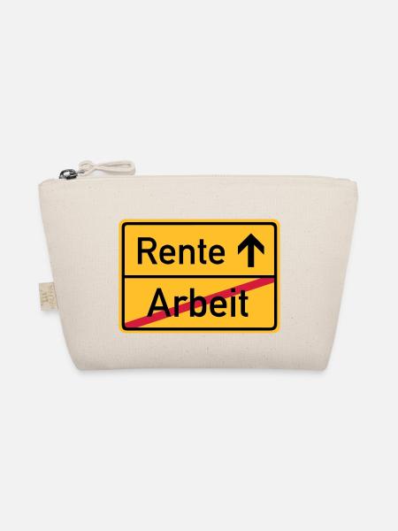 ortsschild_arbeit_rente__f3 - Organic Pouch - nature - Front