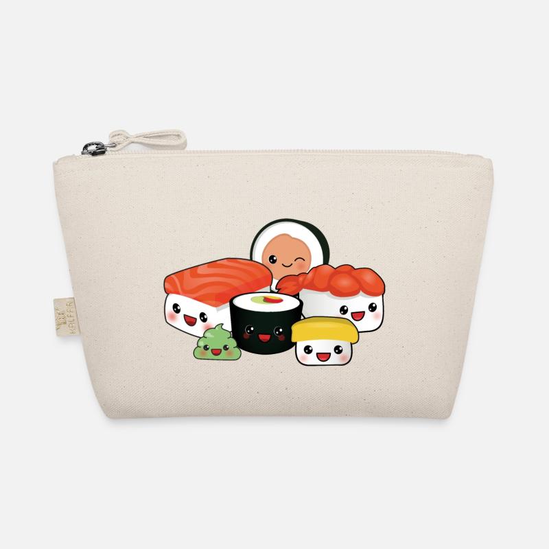 happy Sushi Family - Bio-Täschchen - Natur
