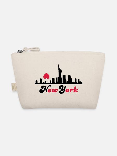 new york - Bio-Täschchen - Natur - Vorne