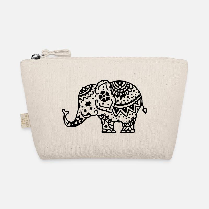 Decorated Indian elephant Organic Pouch