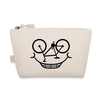 comic bike face cartoon funny driving sport - Organic Pouch - nature - Front