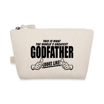 Worlds Greatest GodFather Looks Like - Organic Pouch - nature - Front