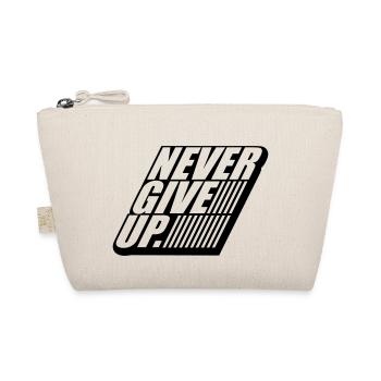 logo 3d stripe design never give up never aufg - Organic Pouch - nature - Front